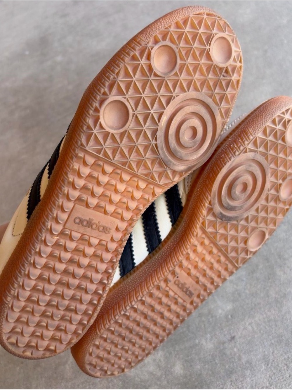 adidas Samba OG Sneakers in Cream, Black & Gum - Picture 7 of 7